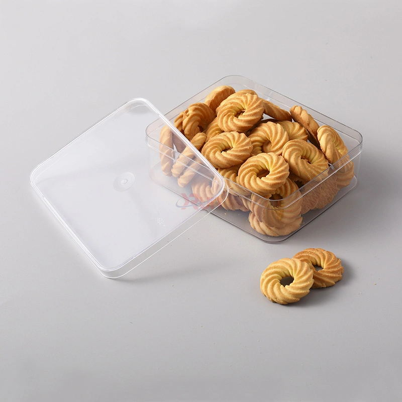 Our transparent plastic jars for food are a great visual component of the clear plastic box, offering an appealing dessert container for showcasing eco friendly cookie packaging.